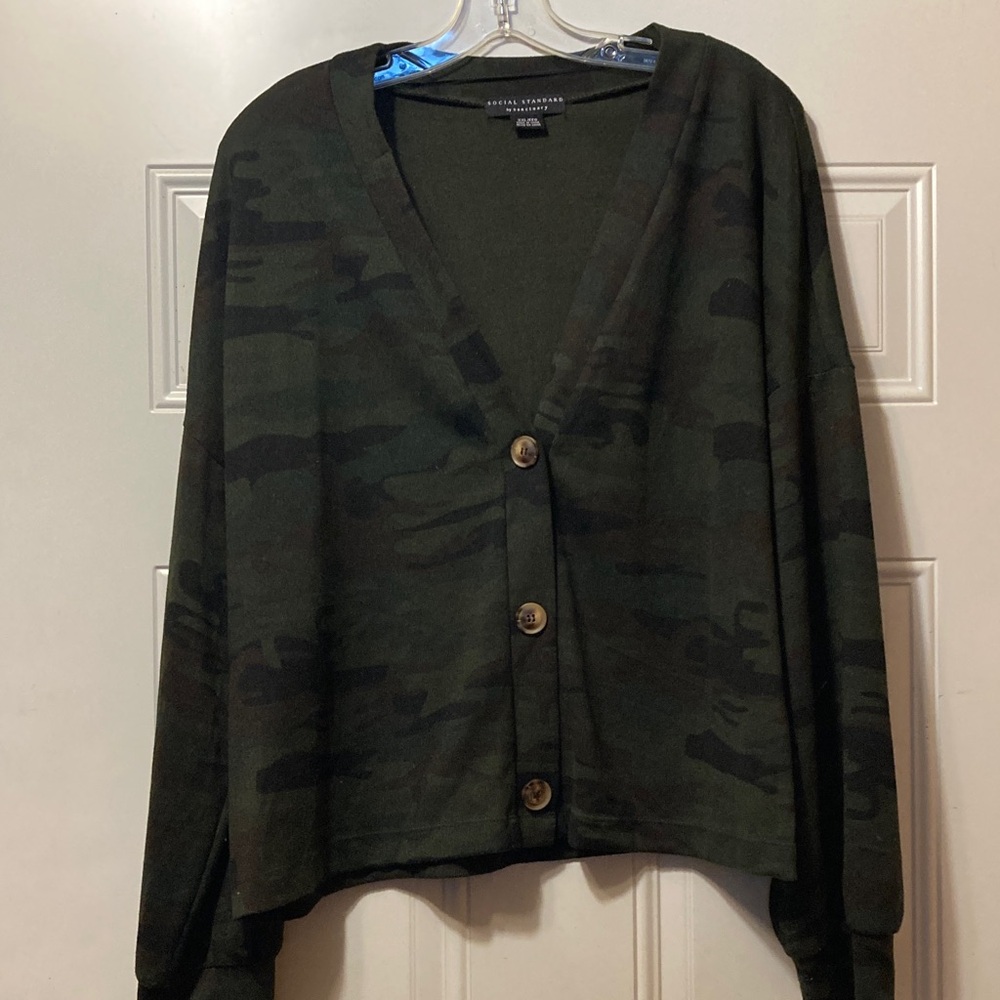 Social Standard by Santuary Dark Camo Cardigan XXL